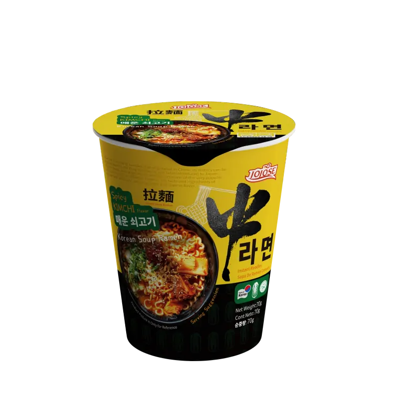 2. Korean Soup Shin Ramen Noodles Cup Mushroom Kimchi Flavor 韩式辛拉面b杯装泡菜味 2