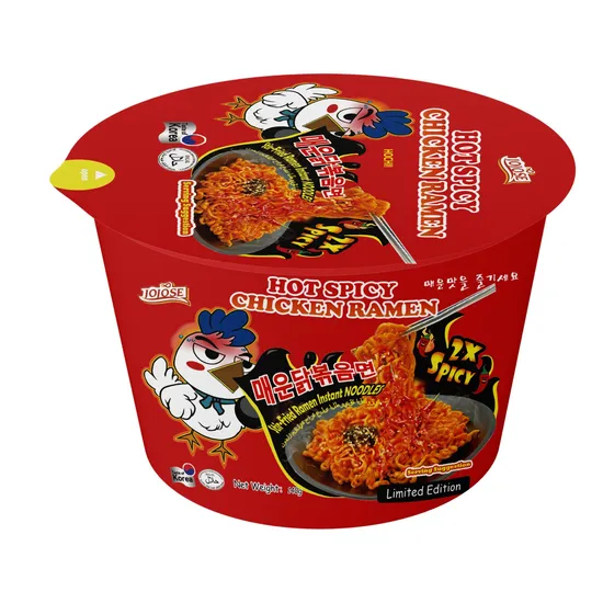 Jojose Wholesale Oem Cheese Carbonara Hot Spicy Chicken Ramen Noodles Halal Sinomie Korean Food Instant Noodles