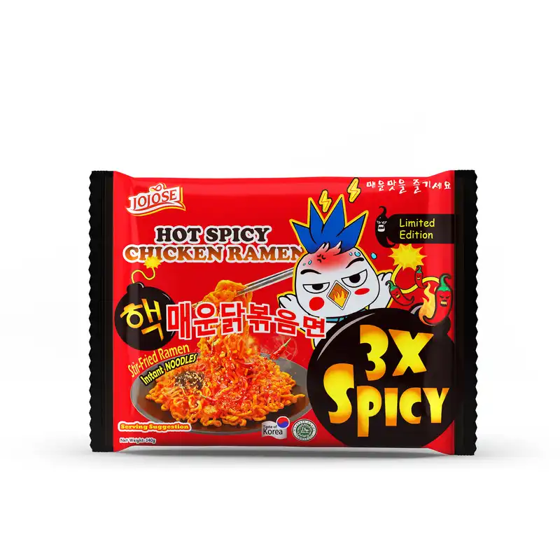 Korean Stir Fried Buldak Hot Spicy Chicken Ramen Noodles Bag 3x Spicy Flavor韩式火鸡面袋装3倍辣 1