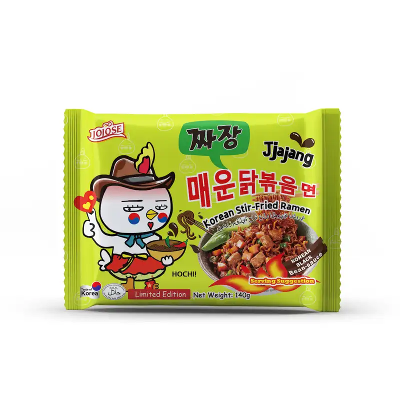 Korean Stir Fried Buldak Hot Spicy Chicken Ramen Noodles Bag Jiajiang 140g 韩式火鸡面袋装炸酱面