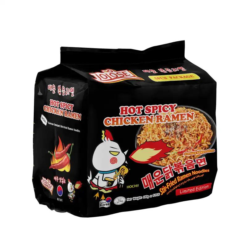 Korean Stir Fried Buldak Hot Spicy Chicken Ramen Noodles Bag Original 140gx5 韩式火鸡面袋装原味5连包